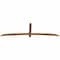Ekena Millwork Bellingham Timber Gable Bracket, Western Red Cedar, 96"W x 28"H x 1 1/2"D x 3 1/2"F, 7/12 Pitch GBW096X28X0204BEL00SWR - alternate 4